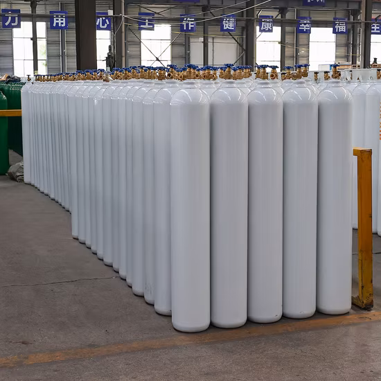 50L 230bar 5.8mm ISO Tped Recipiente de alta presión Cilindro de gas de oxígeno de acero sin costura